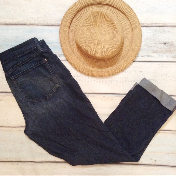 NYDJ Denim - NYDJ Lift Tuck Dark Wash Cuffed Ankle Jeans